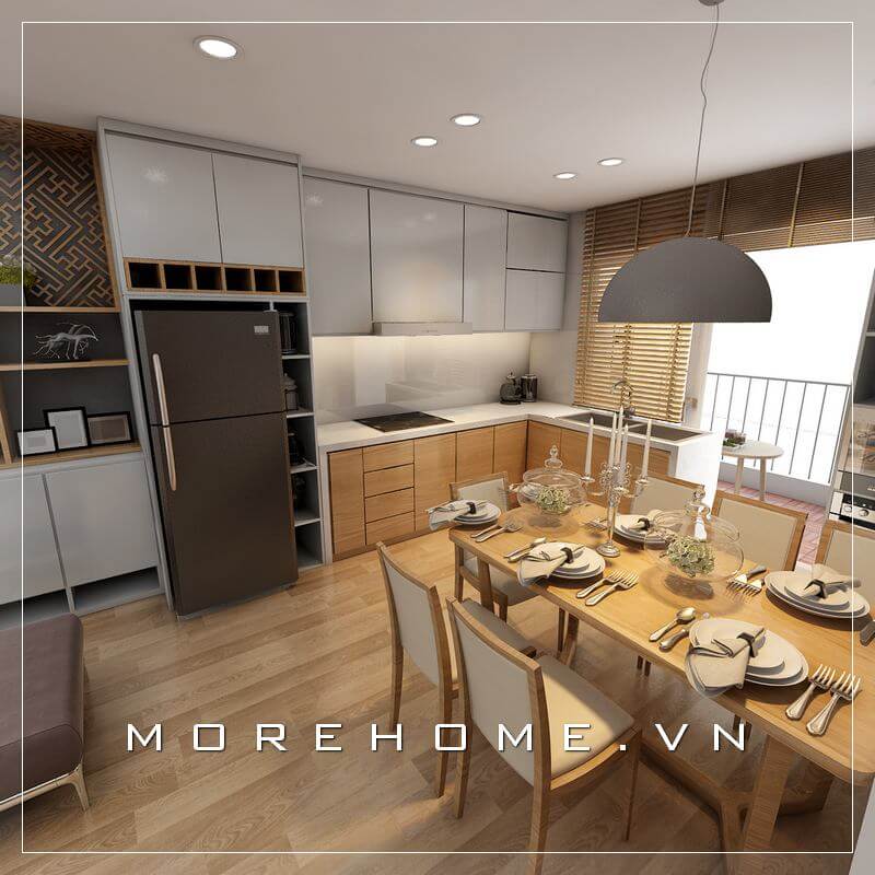 Phong cách thiết kế phòng bếp, tủ bếp đẹp tiện nghi khiến nhiều người mơ ước